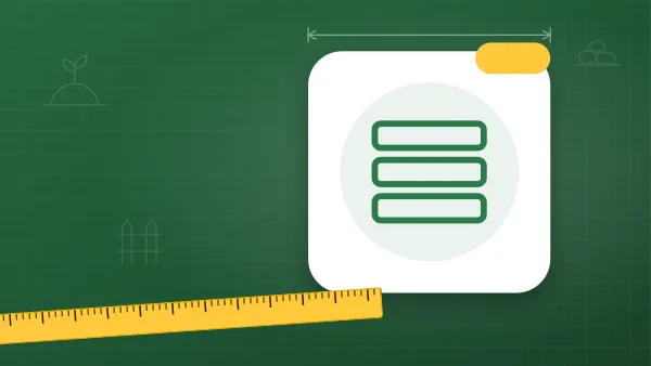 Illustration of deck boards on a outdoor & yard blueprint background with a measuring tape